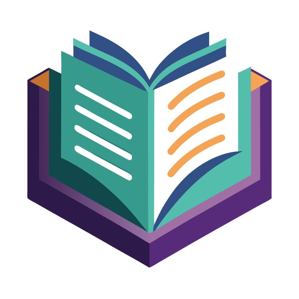 Sleek and Modern E-Book Icon with Futuristic Design vector