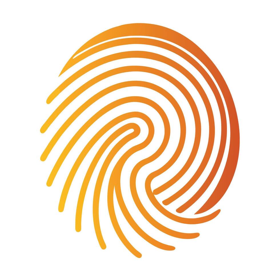 Modern Fingerprint Icon with Unique and Creative Design vector
