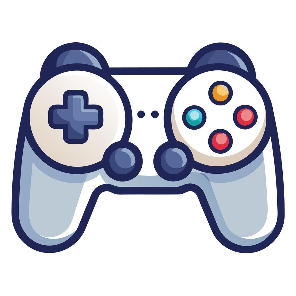 Sleek and Modern Gaming Controller Icon with Futuristic Design vector