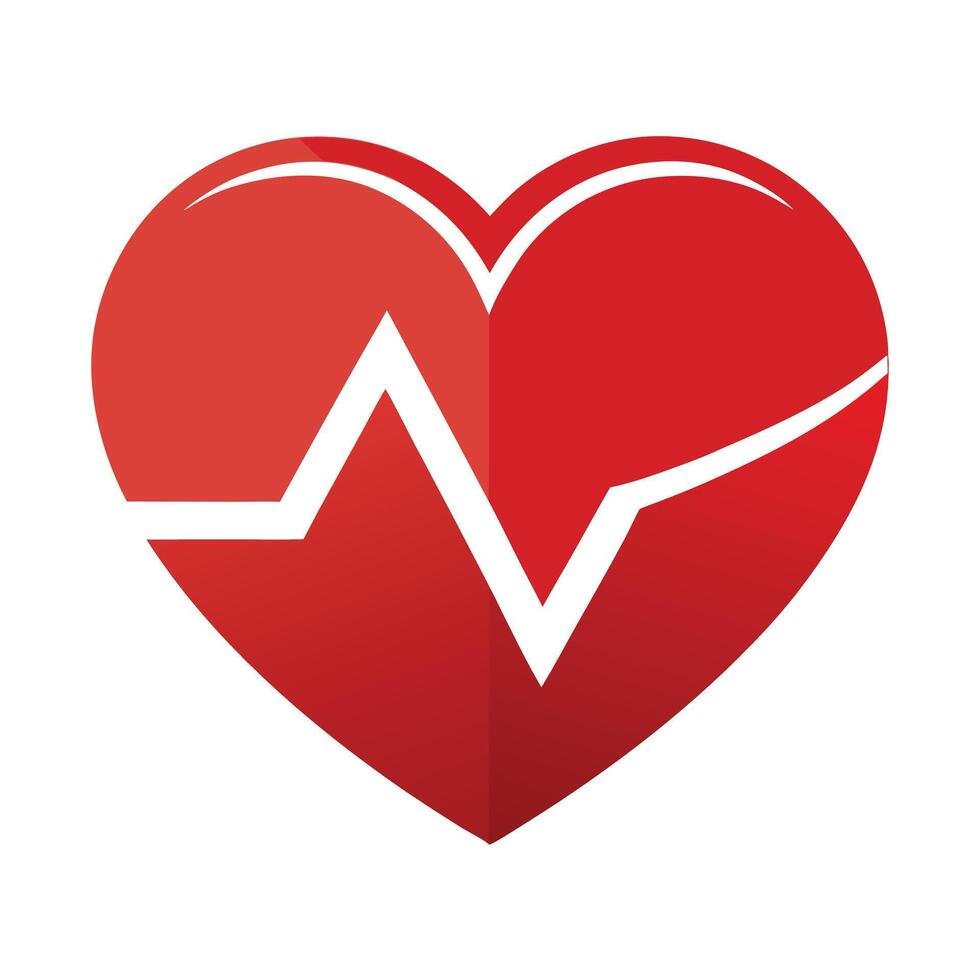 Abstract Heart Icon with Modern and Innovative Pulse Design vector