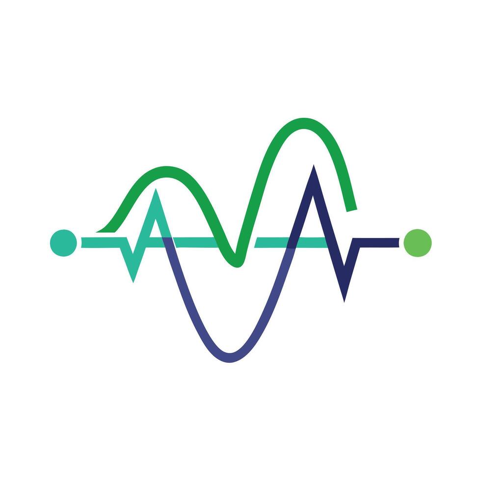 Sleek and Modern Heartbeat Icon with Futuristic Digital Wave Design vector