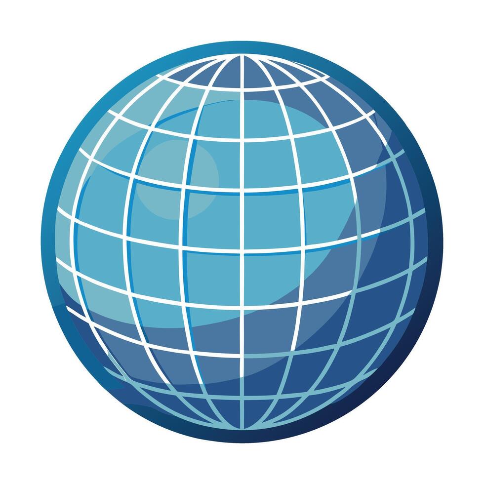 Modern Globe Icon with Unique and Creative Digital Grid Design vector