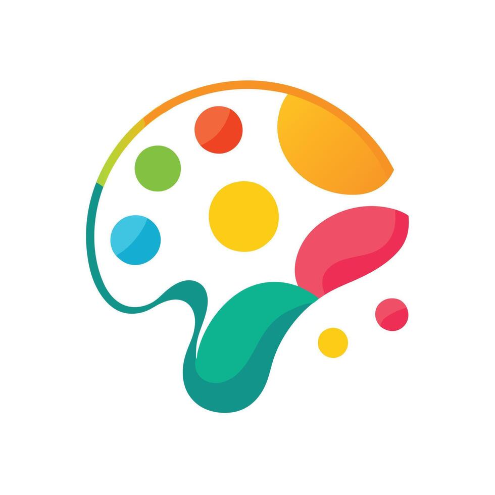 Modern Paint Palette Icon with Unique and Creative Design vector