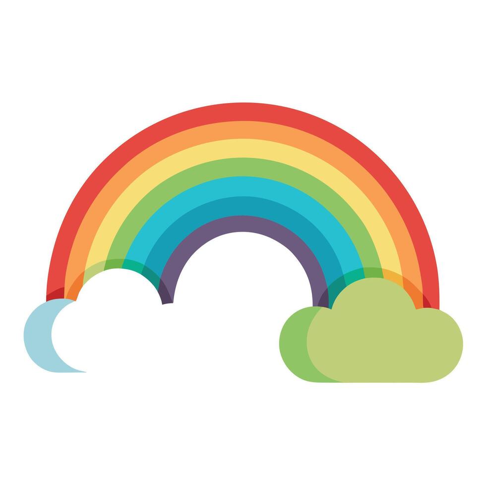 Abstract Rainbow Icon with Modern and Innovative Cloud Design vector