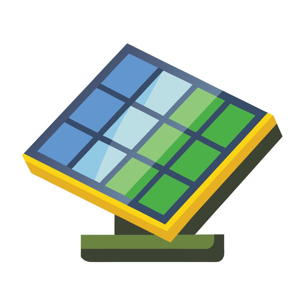 Sleek and Modern Solar Panel Icon with Futuristic Design vector