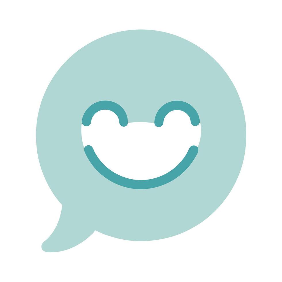 Abstract Speech Bubble Icon with Modern and Innovative Smile Design vector