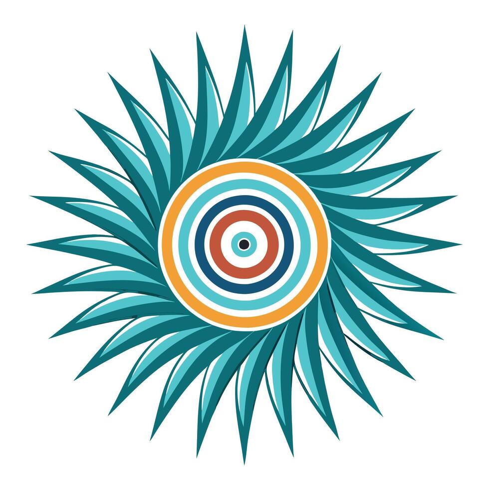 Sleek and Modern Starburst Icon with Futuristic Spiral Design vector