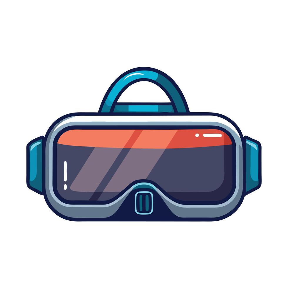 Abstract Virtual Reality Headset Icon with Modern and Innovative Design vector