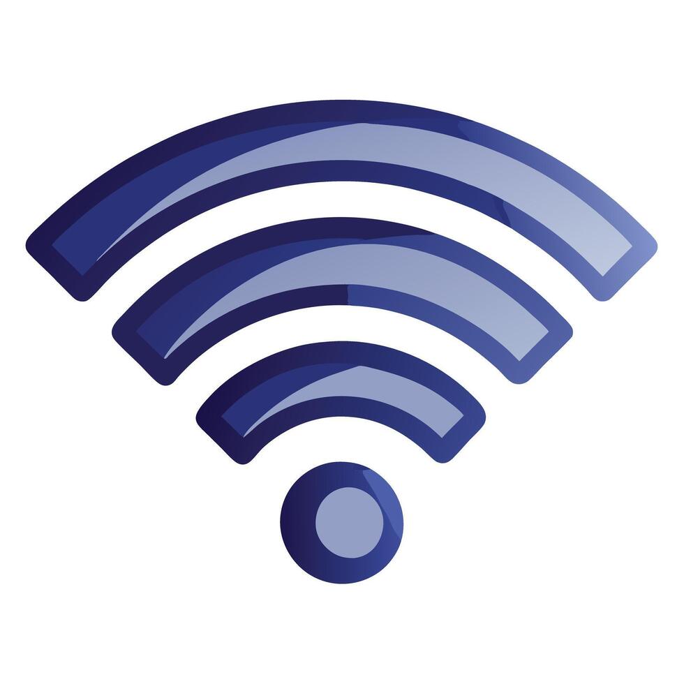 Sleek and Modern Wi-Fi Signal Icon with Futuristic Design vector