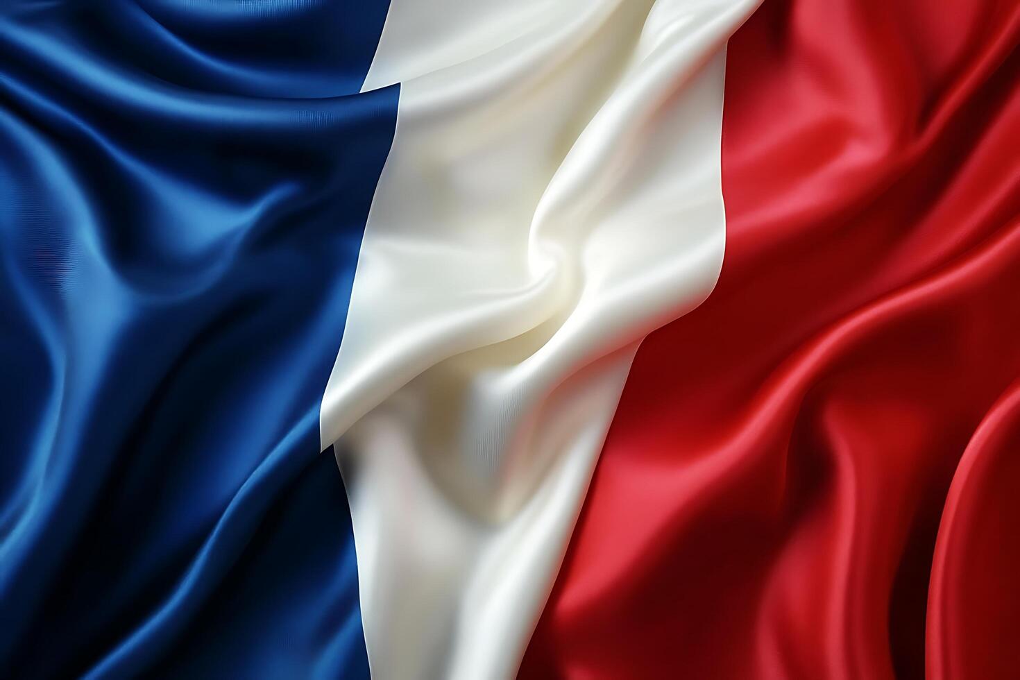 Waving Fabric of the French Flag photo