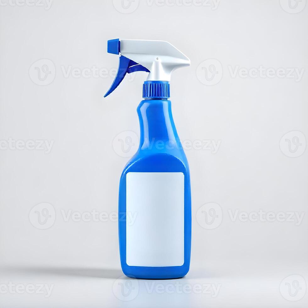 Blank blue spray bottle, perfect for product design 2 photo