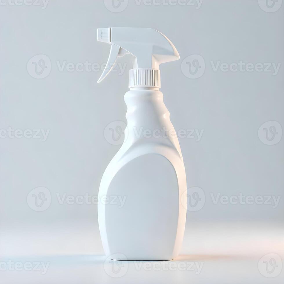 A white spray bottle with a spray nozzle on it photo