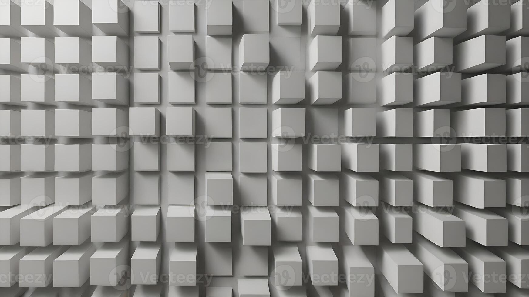 3d rendering of a wall made of cubes photo