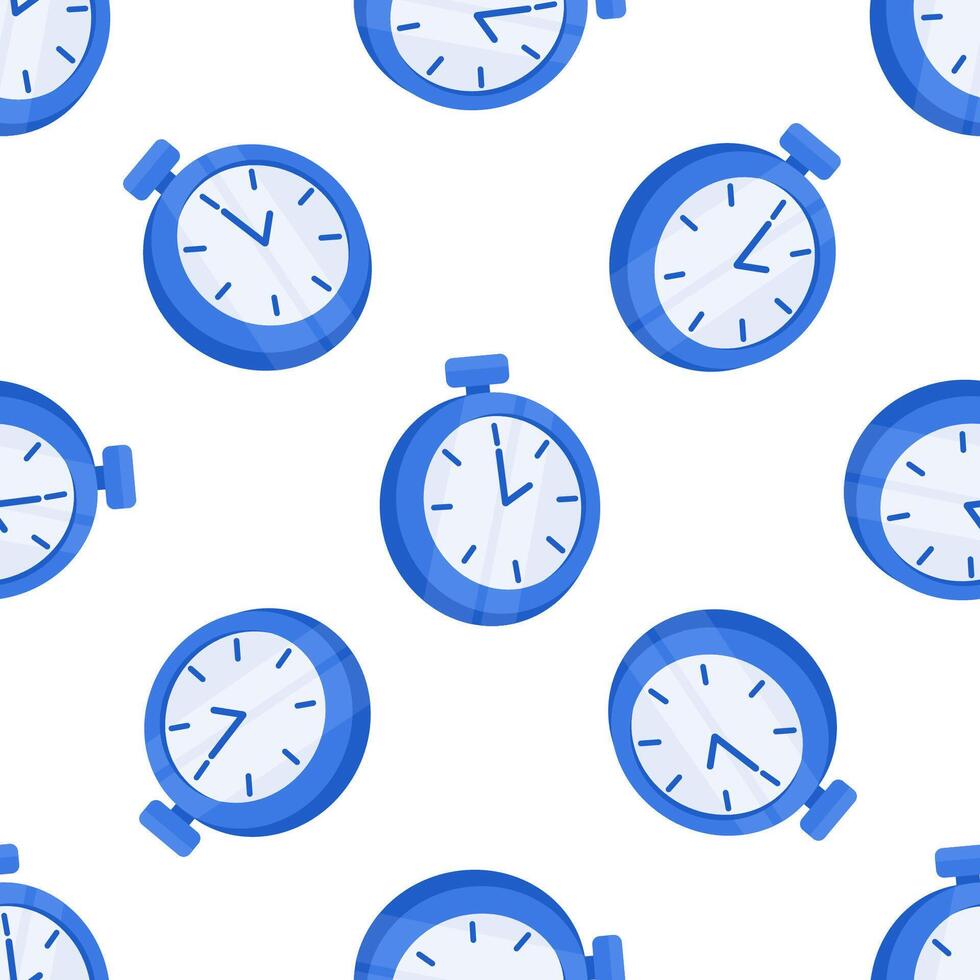 Blue Stopwatch Pattern Showing Time Passing Quickly vector