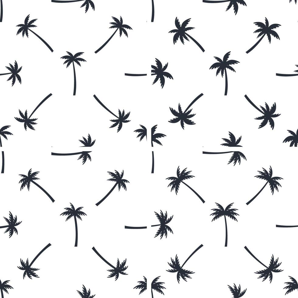 Seamless pattern with stylized palm trees blowing in the wind vector