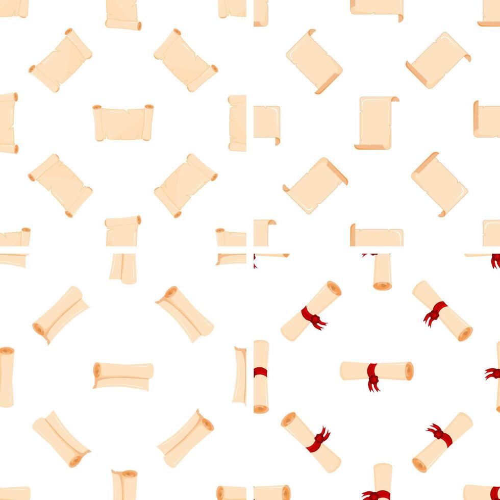 Seamless pattern with diplomas and ancient scrolls forming a background for education or history projects vector