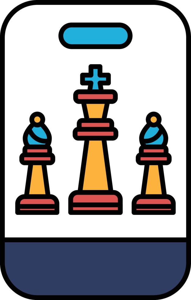Three chess pieces are shown on a white background vector