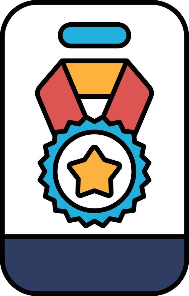 A phone case with a red, white and blue ribbon and a star on it vector