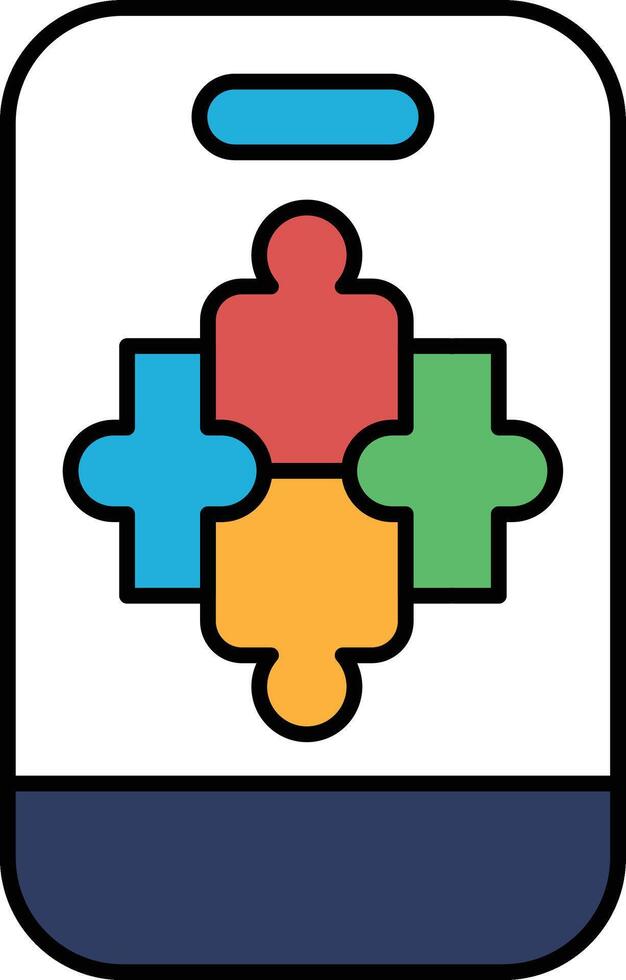 A colorful puzzle piece design with a white background vector