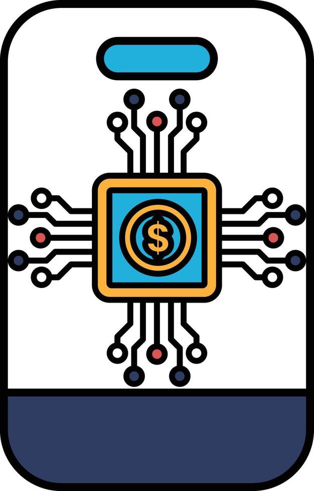 A cell phone with a dollar sign on it vector