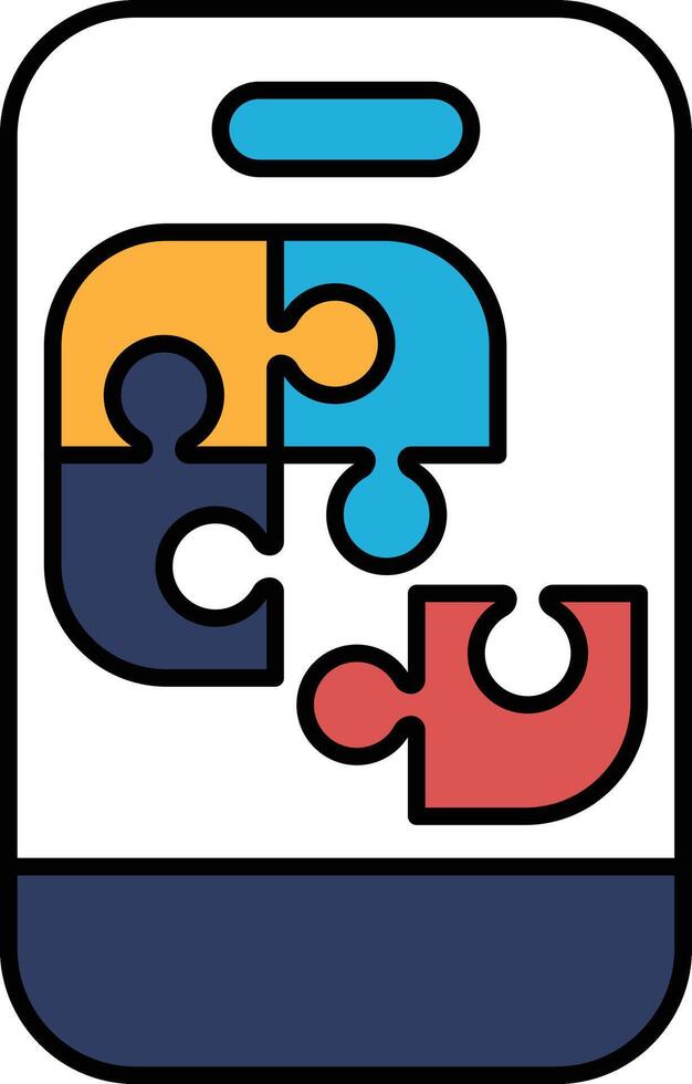 A puzzle piece with a phone on it vector