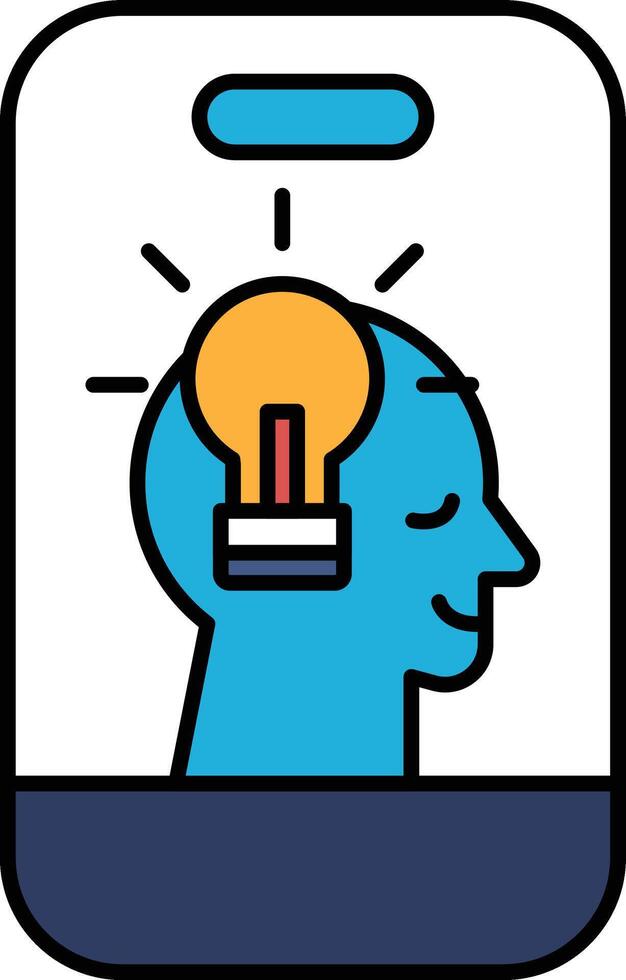 A man with a light bulb on his head vector