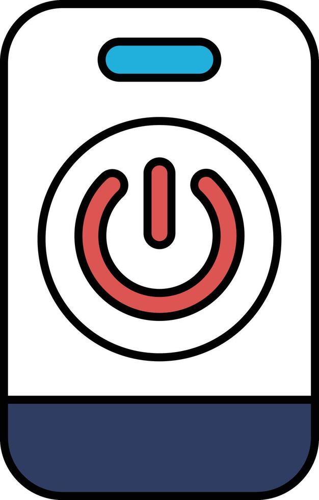 A phone with a red button on it vector