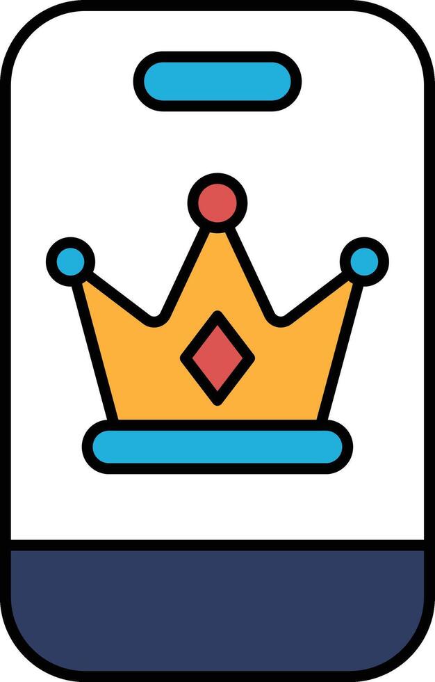 A phone case with a crown on it vector