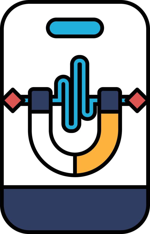A phone case with a magnet on it vector