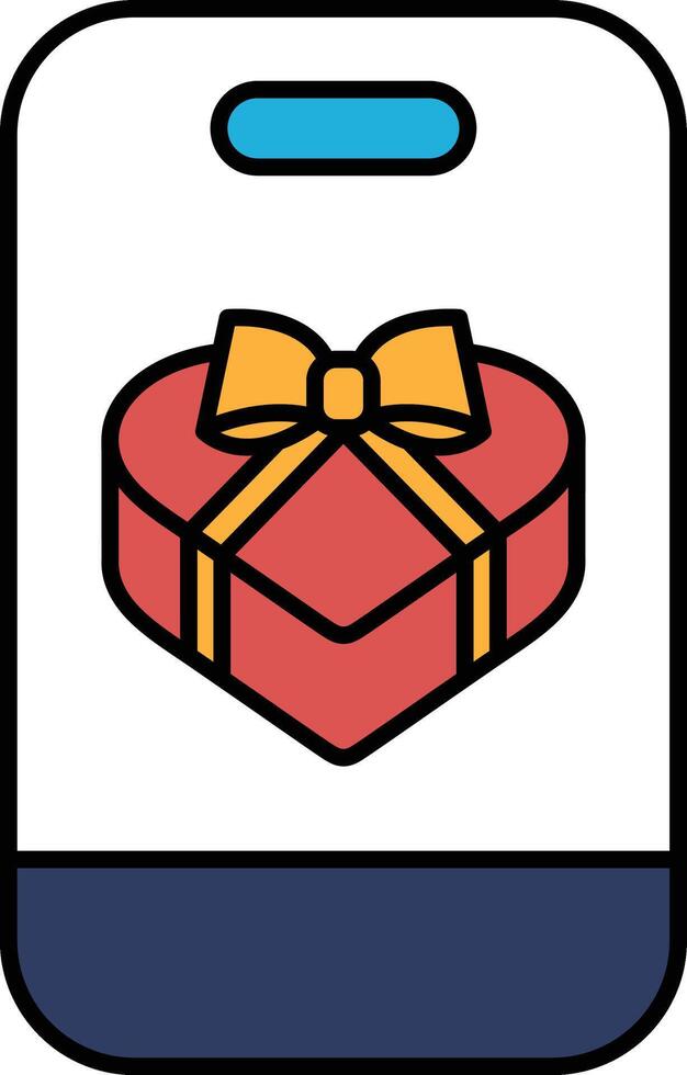 A red box with a bow on it is on a white background vector
