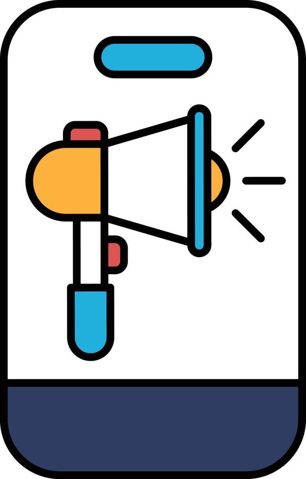 A phone with a microphone and a large speaker on it vector