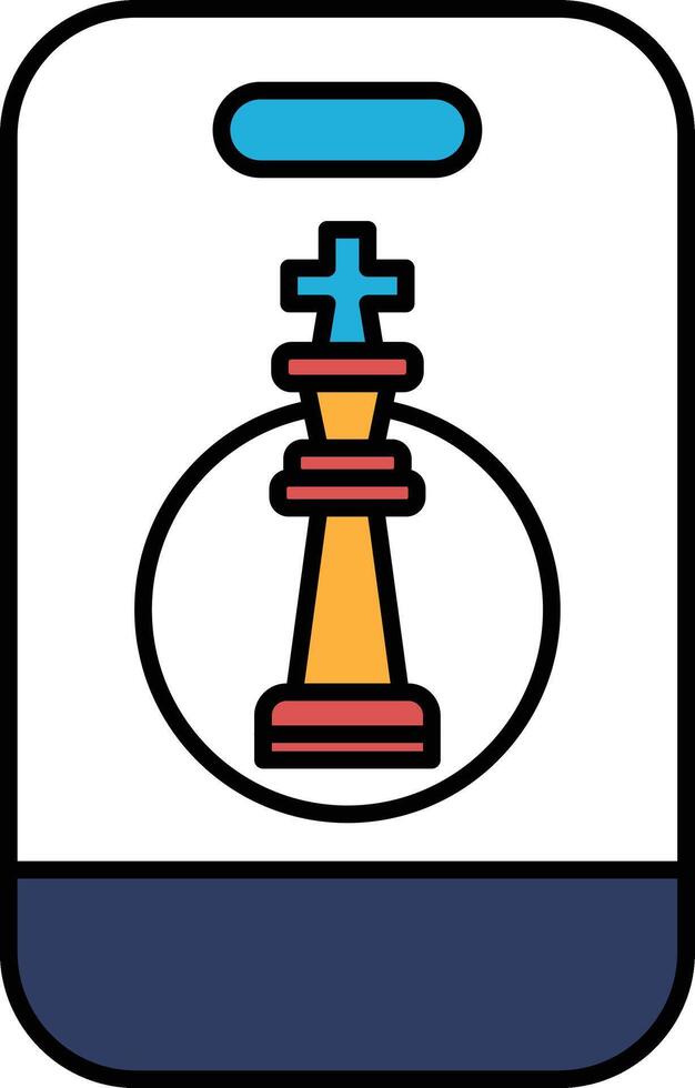 A phone case with a chess piece on it vector