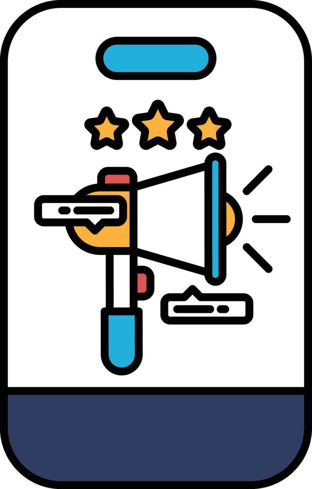 A phone with a microphone and a star on it vector