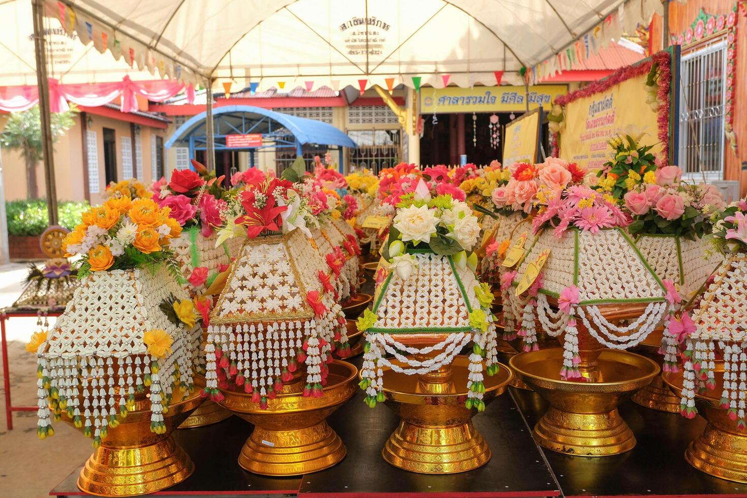 Traditional Kathin Offerings in Thai Culture photo