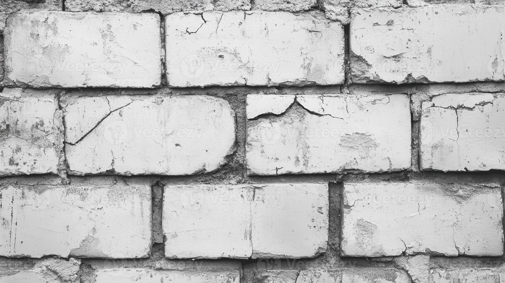brick showing wall texture White deterioration and cracks photo