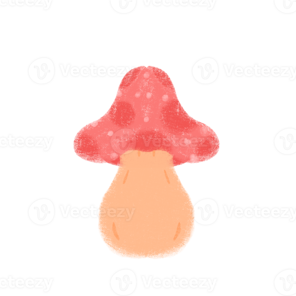 A mushroom with a pink cap and a small nose png