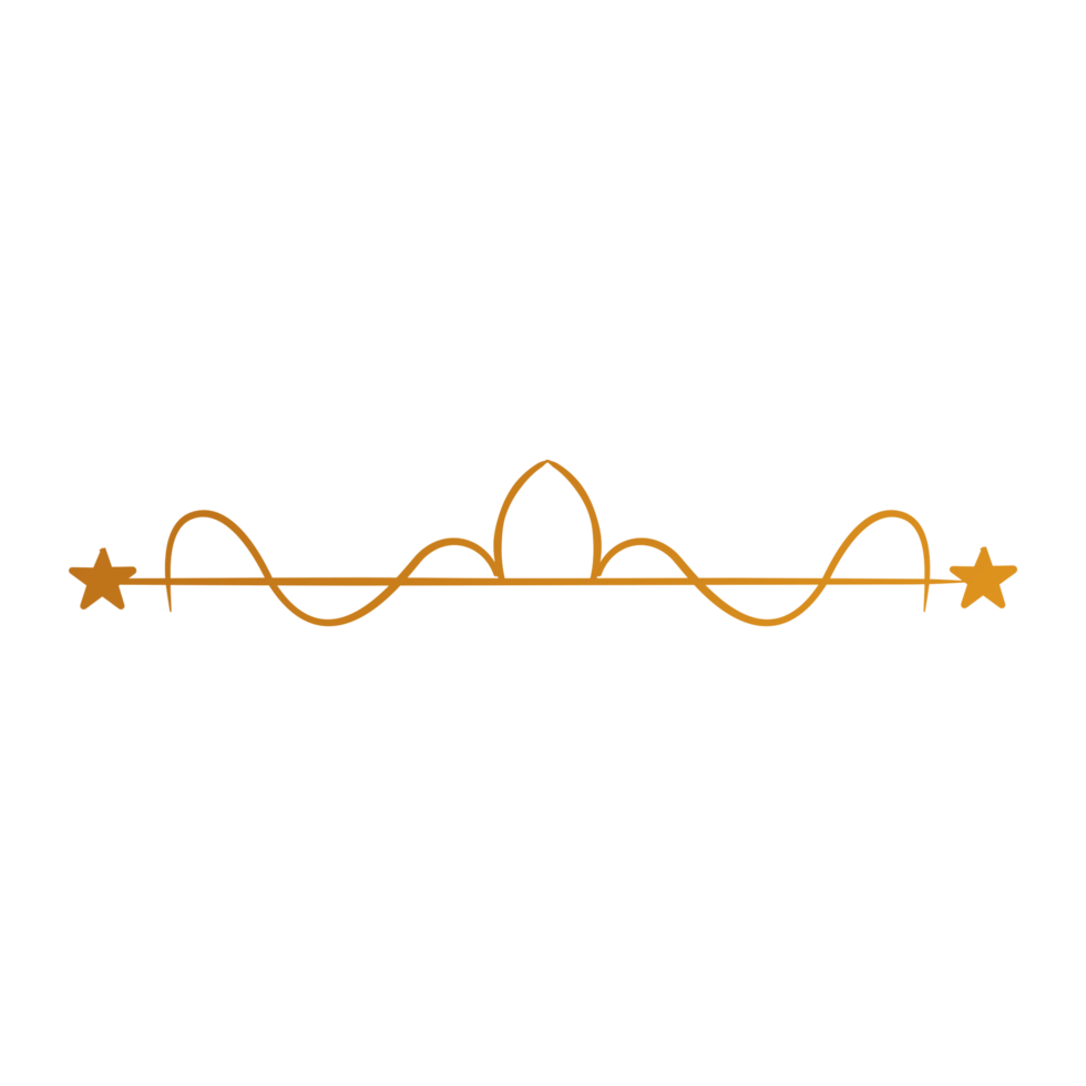 a line of gold stars on a transparent background png