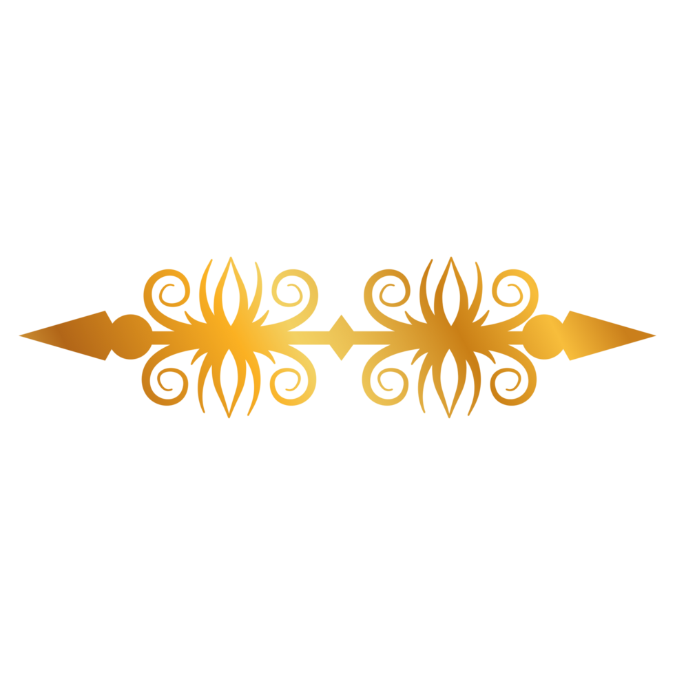 golden arrow on transparent background png