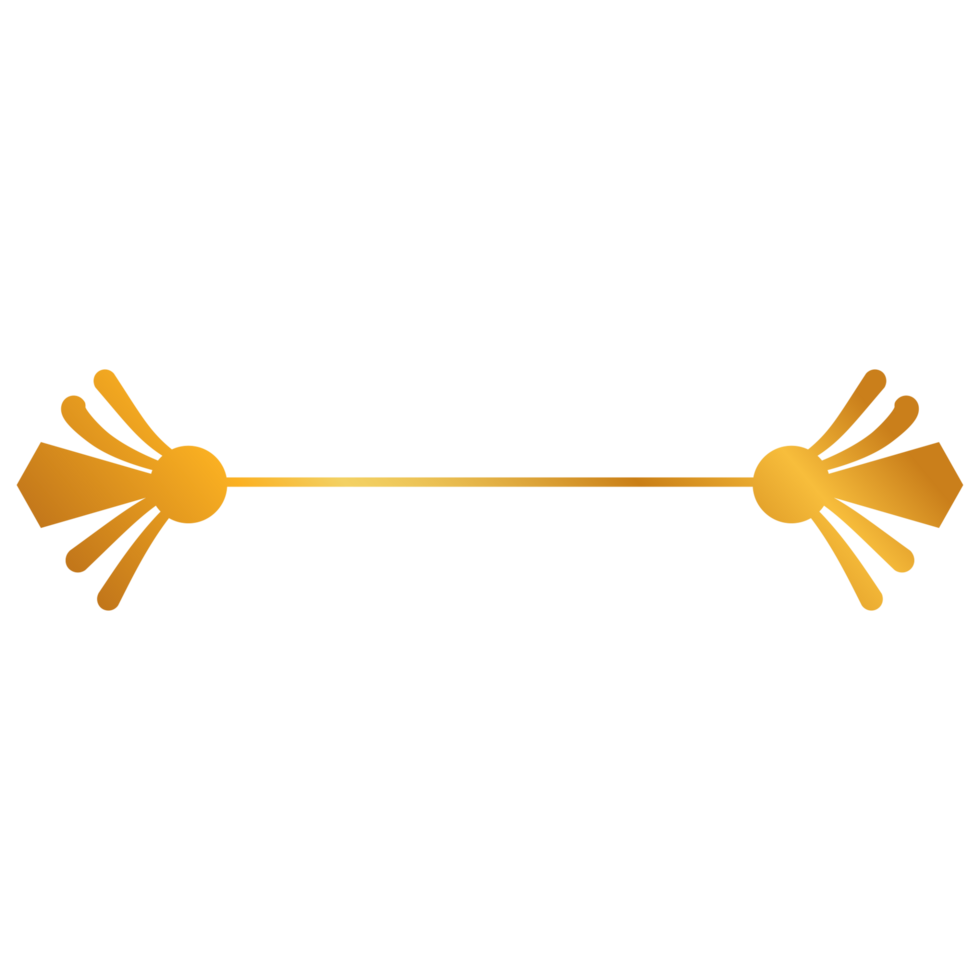 golden arrow icon, isolated on transparent background png