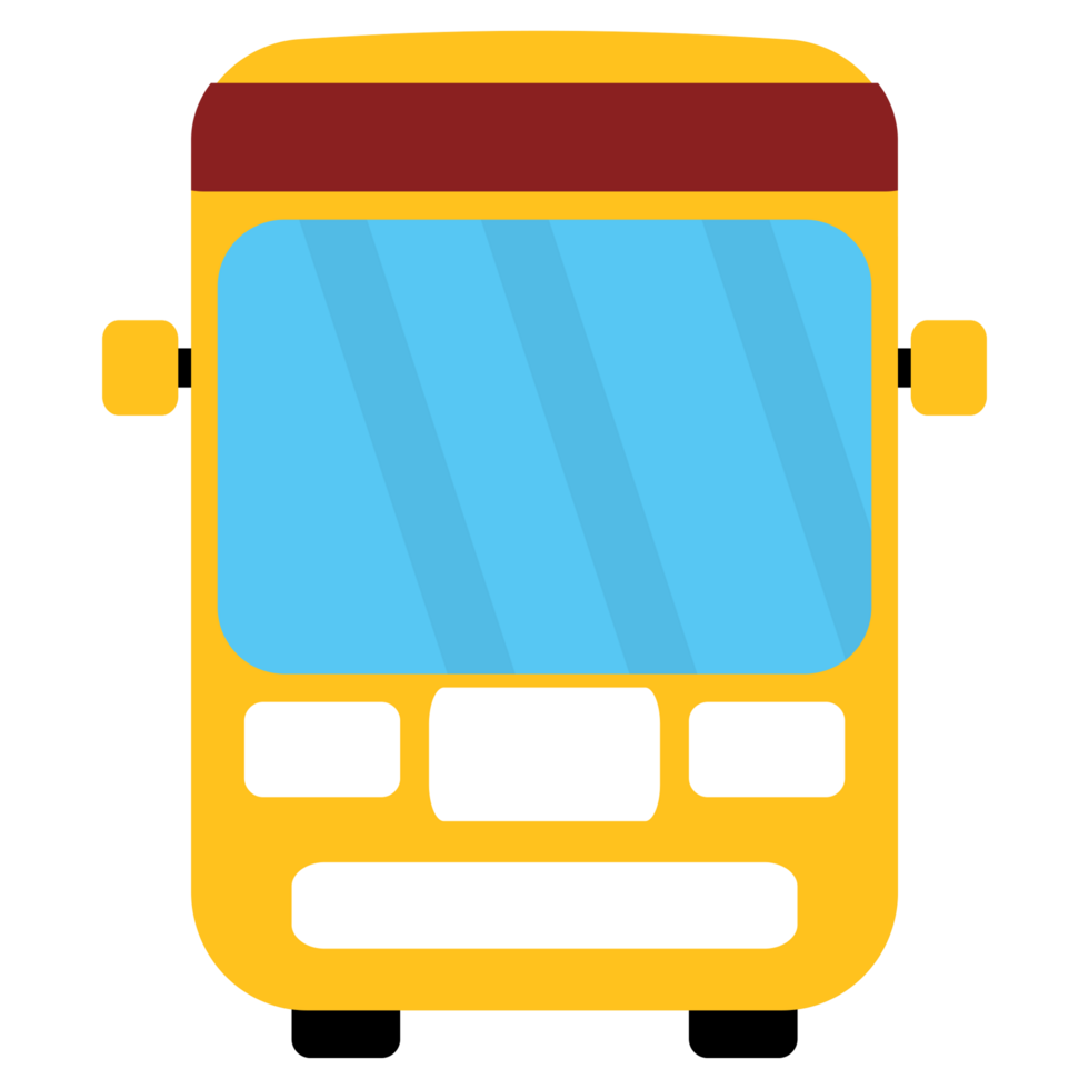 bus clipart design for transport and school png
