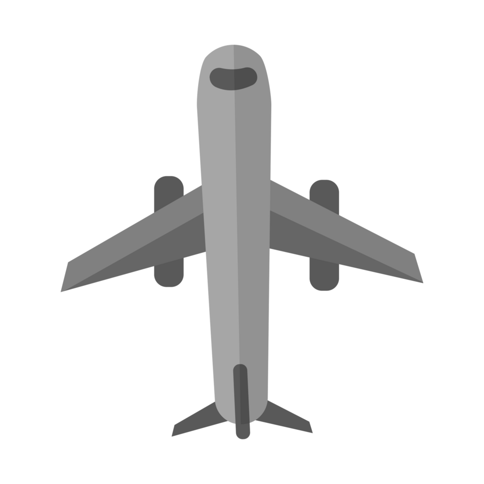 airplane icon in isometric style isolated on transparent background png