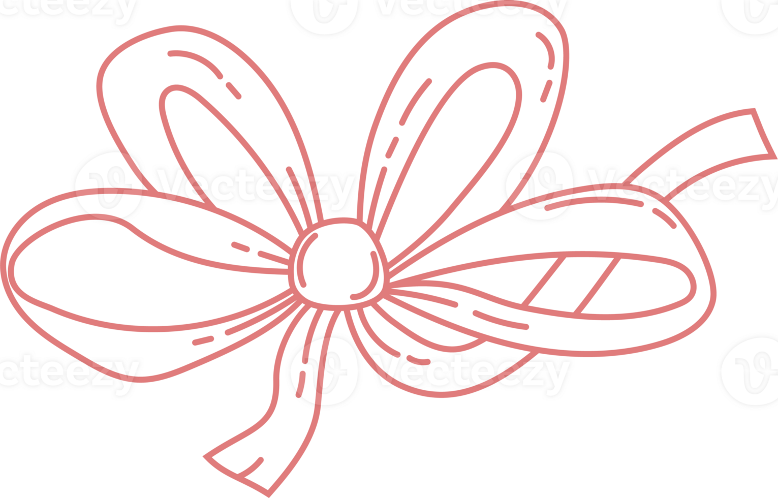 Outline Ribbon Bow. Whimsy Romantic Girly Vibe png