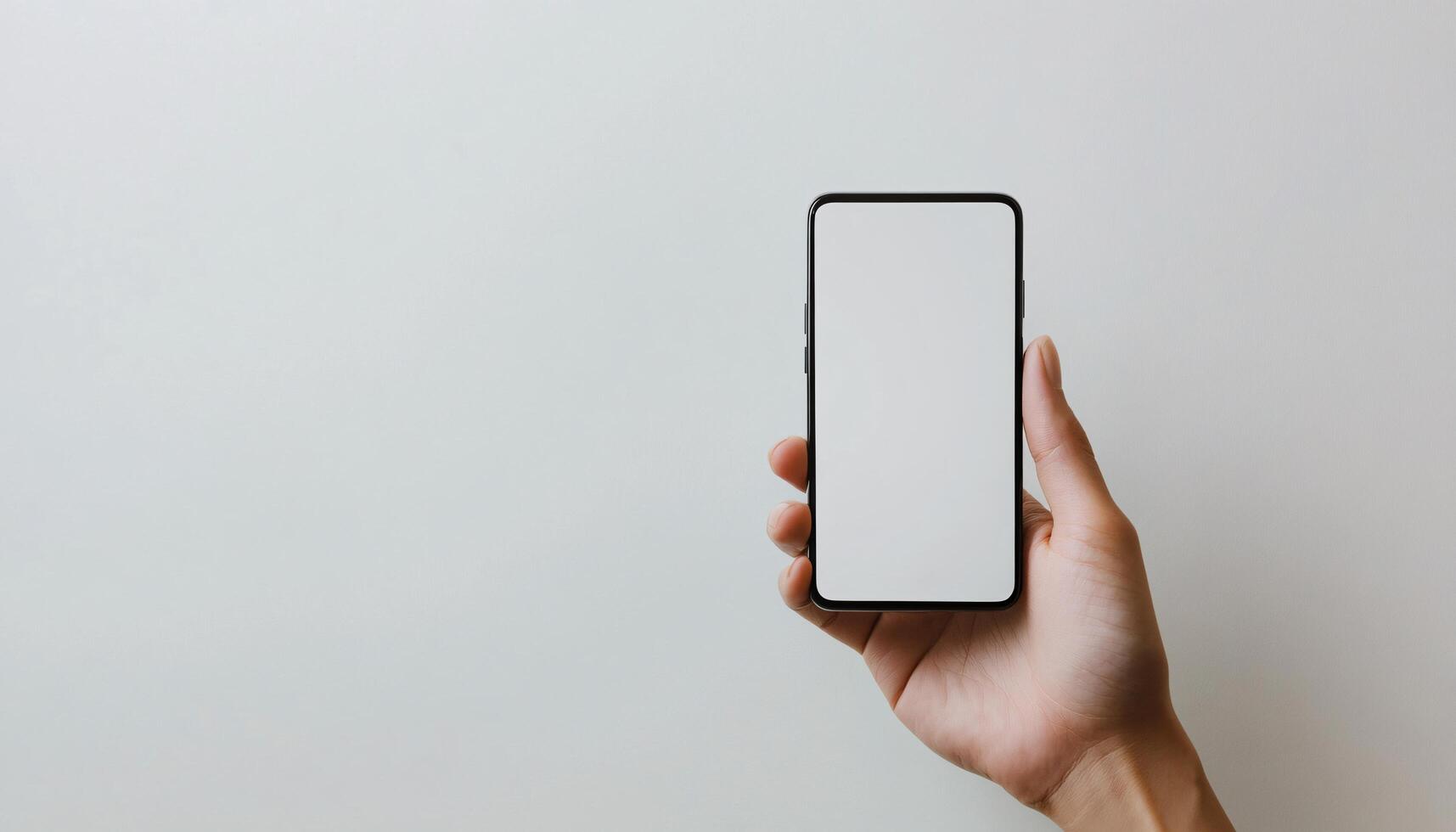 a Hand Holding Mobile Phone Mockup for Design Inspiration photo