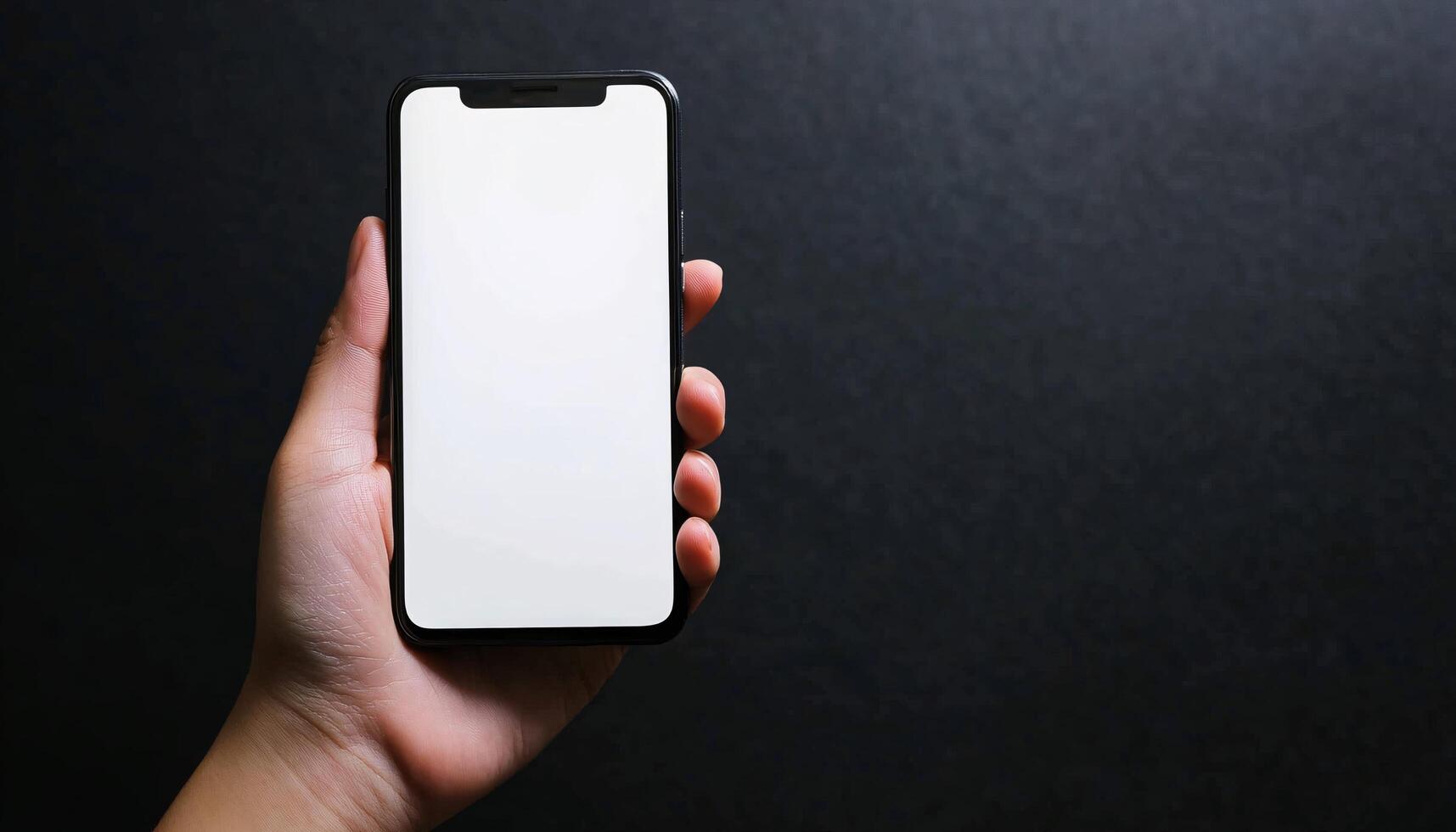 Hand Holding Mobile Phone Device Mockup mockup photo