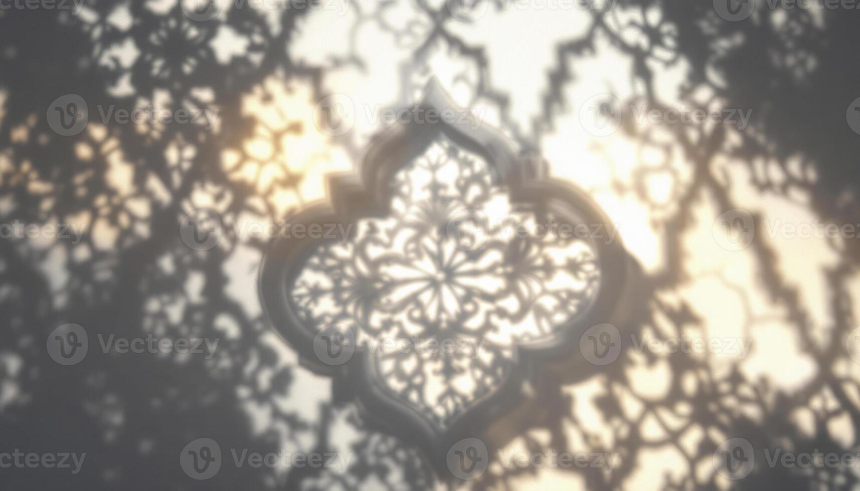 Intricate Arabesque Design Shadowed Light photo