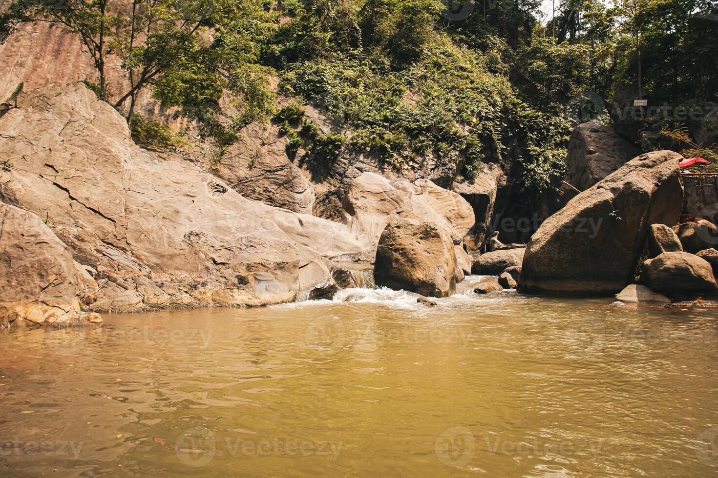 Rocky Stream in Nature, Calm, Landscape photo