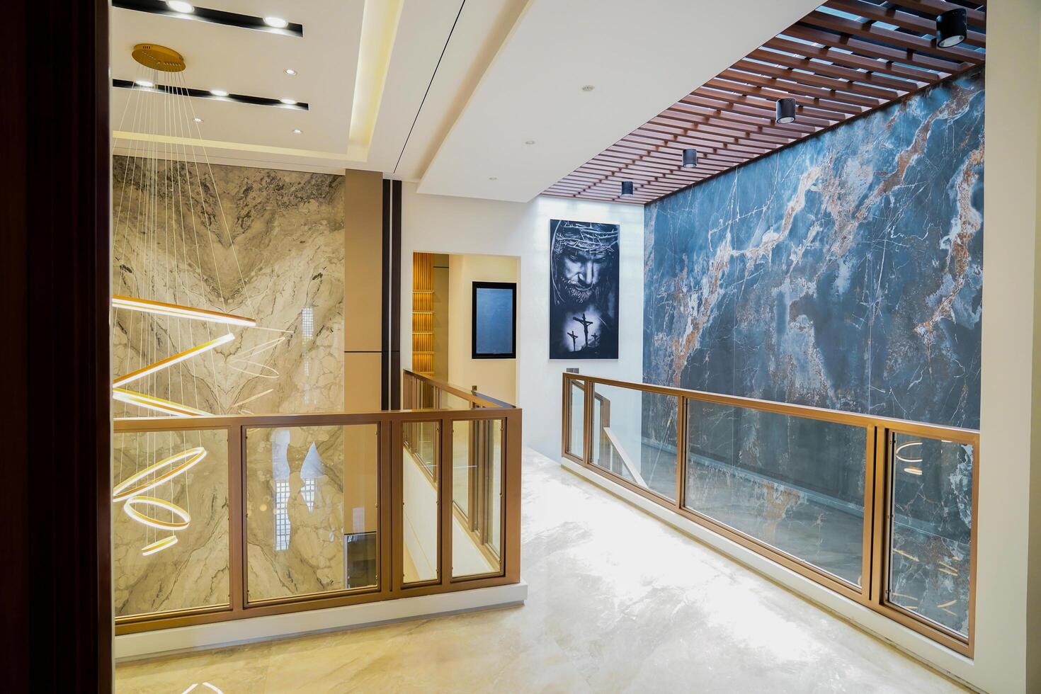 Indonesia, July 25, 2024 Luxury And Elegance Interior Design With Jesus Christ Artwork photo