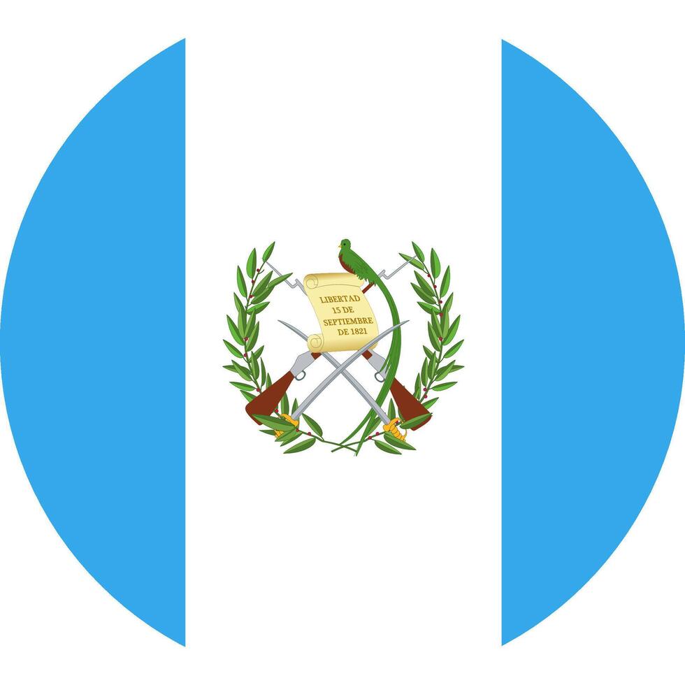 Guatemala flag illustrator national of round vector