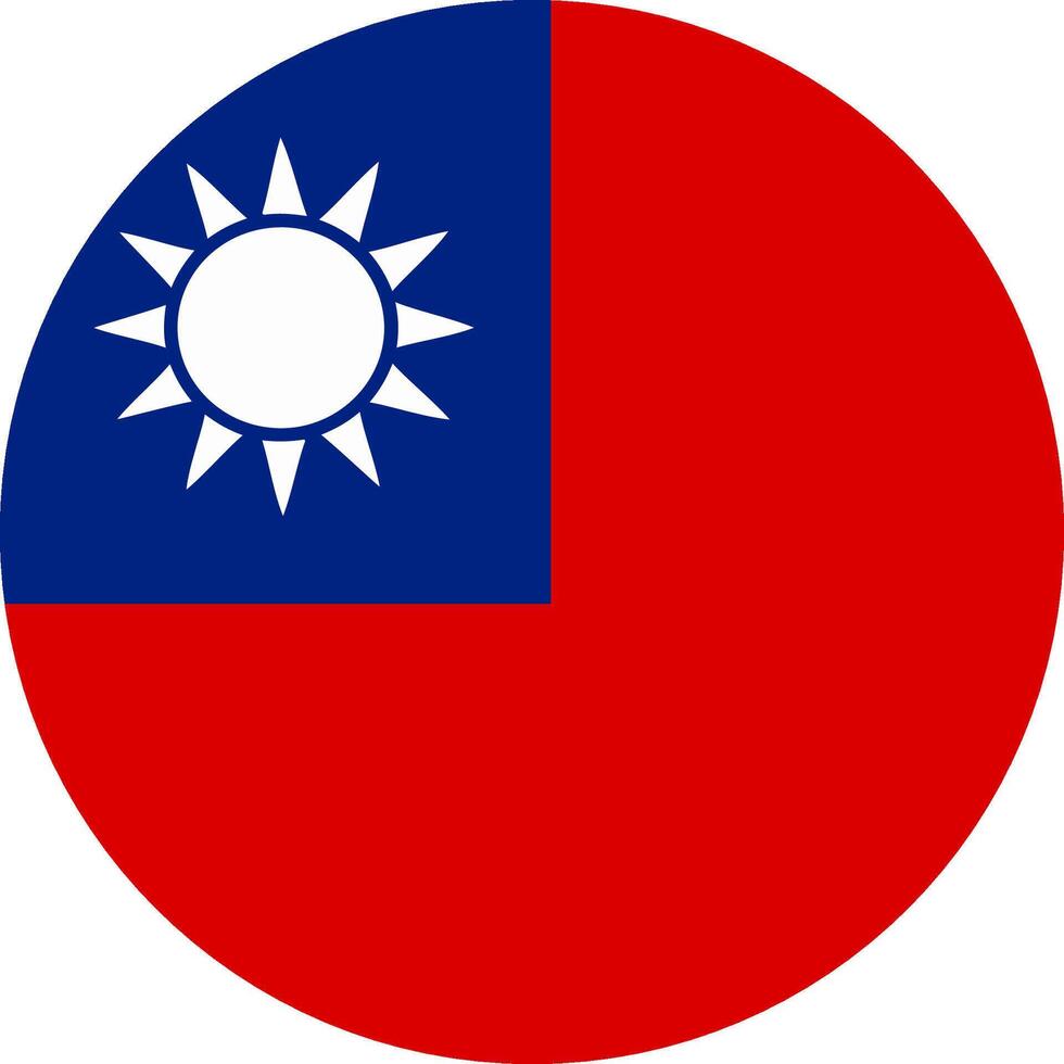 Taiwan flag illustrator national of round vector