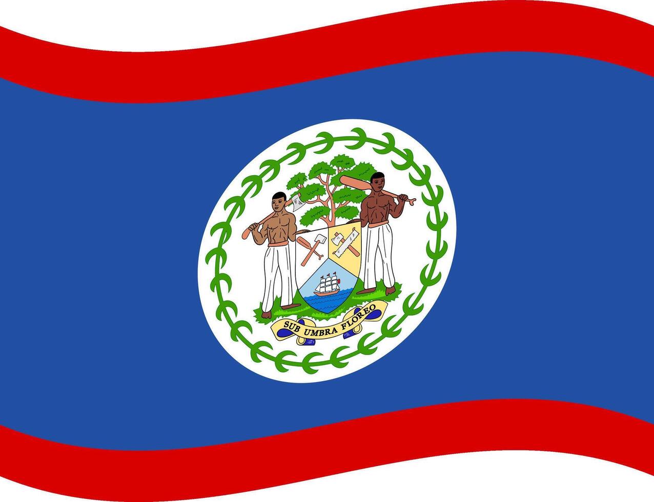 Belize waving flag illustrator of national icon vector